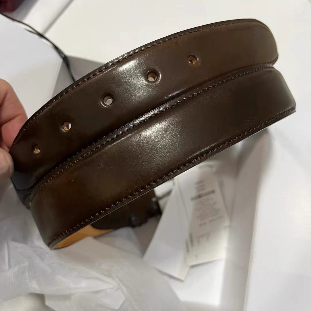 VISVIM CORDOVAN BELT 35MM コードバンレザーベルト 和風