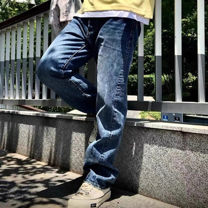 VISVIM SOCIAL SCULPTURE 01DRY-21 straight mid-high waist distressed jeans