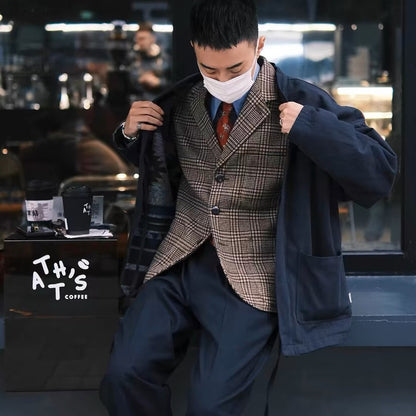VISVIM FALKLAND BLAZER (TWEED) Tweed suit Tadpole style
