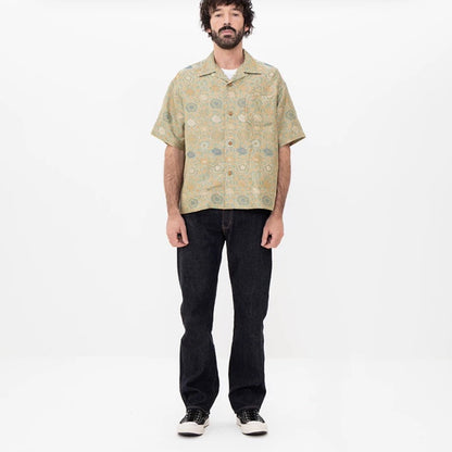VISVIM COPA SHIRT S/S JACQUARD (SILK) Silk jacquard shirt