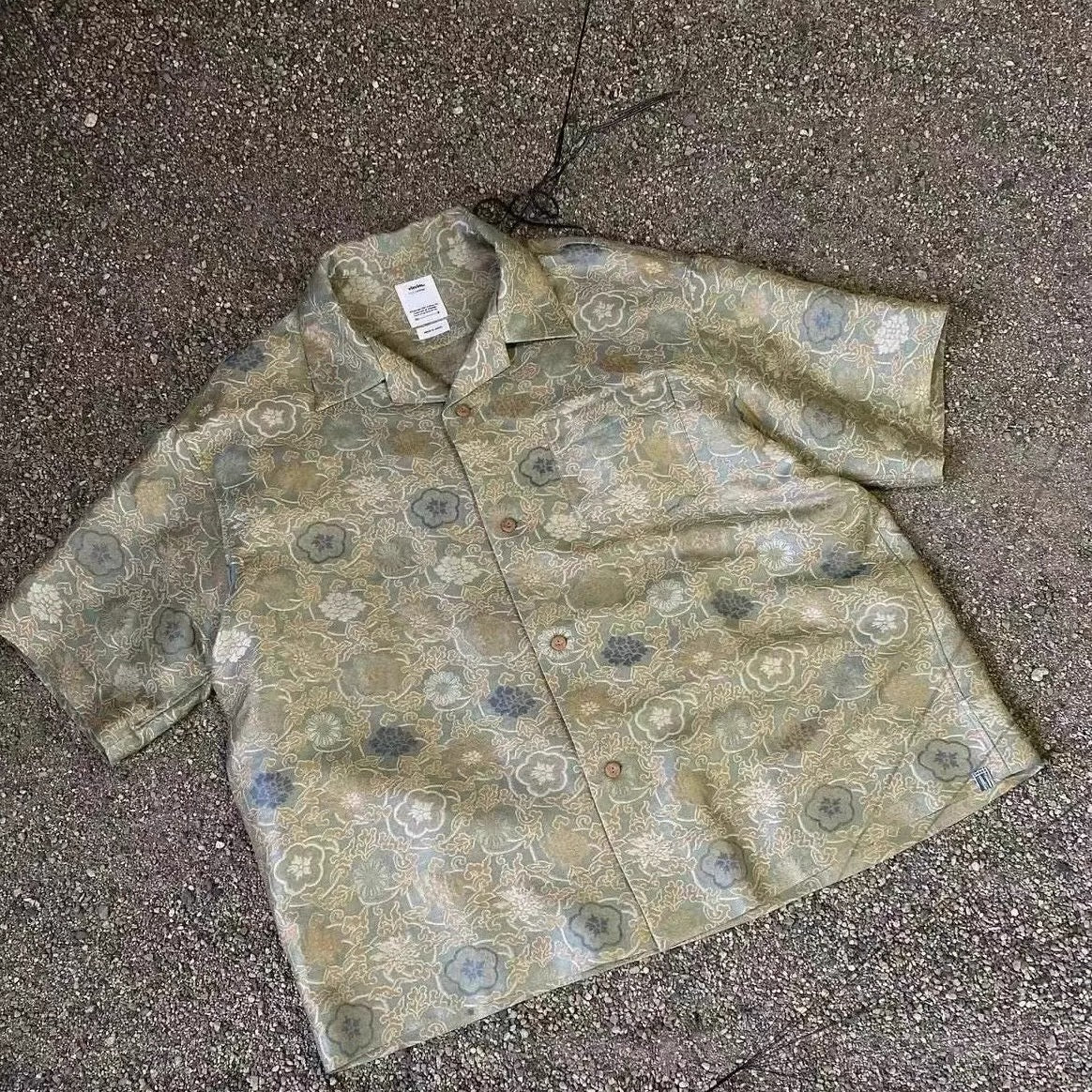 VISVIM COPA SHIRT S/S JACQUARD (SILK) Silk jacquard shirt