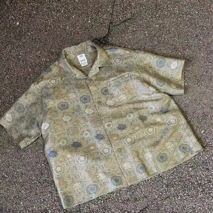 VISVIM COPA SHIRT S/S JACQUARD (SILK) Silk jacquard shirt
