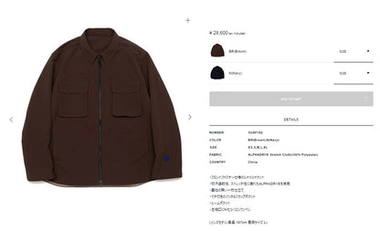 NANAMIKA ALPHADRY Shirt Jacket Classic CITY BOY Quick-drying Shirt Jacket