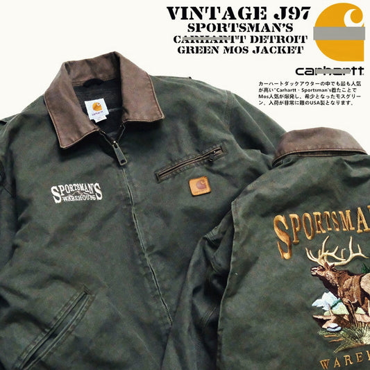 SPORTSMAN モスグリーン J97 MOS エルク刺繍デトロイト ランバージャック ジャケット