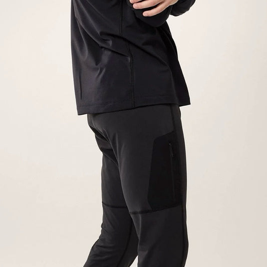 Training sports functional LT quick-drying elastic high-efficiency plus velvet warm leggings